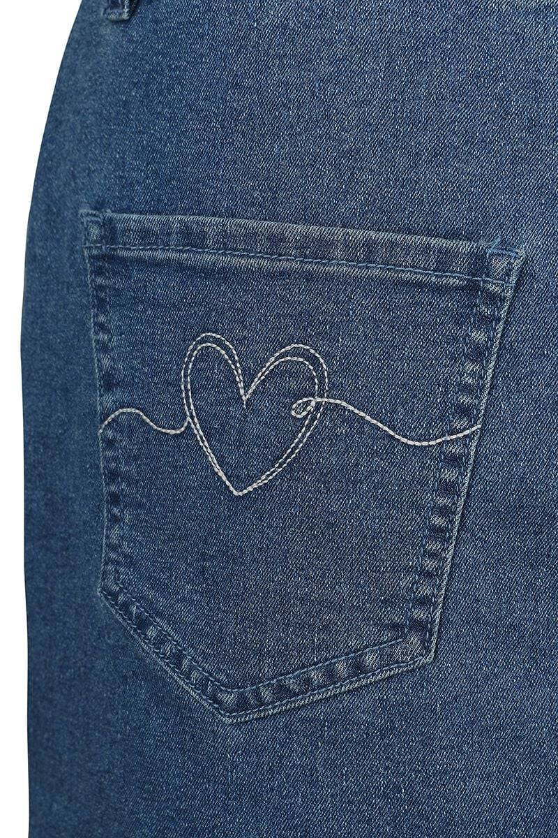 EMP "Lilo & Angel" Kurzer Rock Denim/blau Von Lilo & Stitch