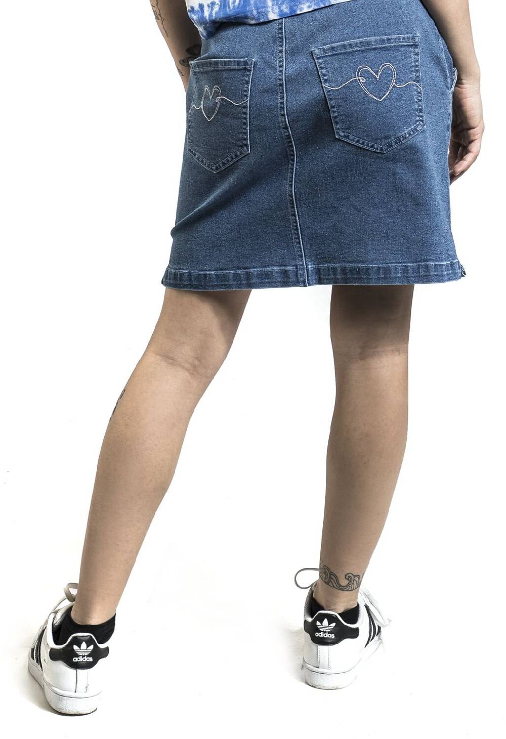 EMP "Lilo & Angel" Kurzer Rock Denim/blau Von Lilo & Stitch