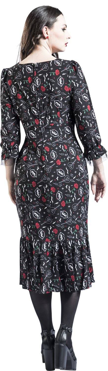 EMP "Lilth Maxi Dress" Langes Kleid Multicolor Von Hell Bunny