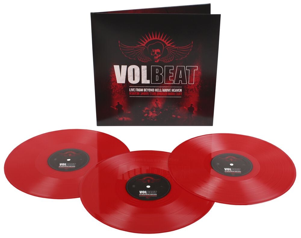 EMP "Live from beyond hell / Above heaven" LP rot von Volbeat