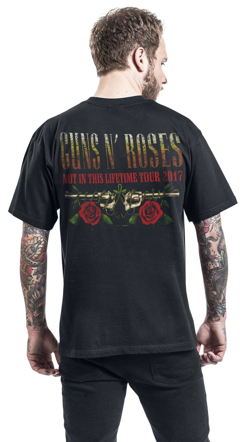 EMP "Logo And Bullet Europe Tour 2017" T-Shirt Schwarz Von Guns N' Roses