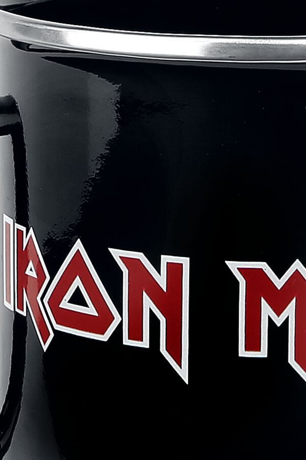 EMP "Logo - Emaille Becher" Tasse Schwarz Von Iron Maiden