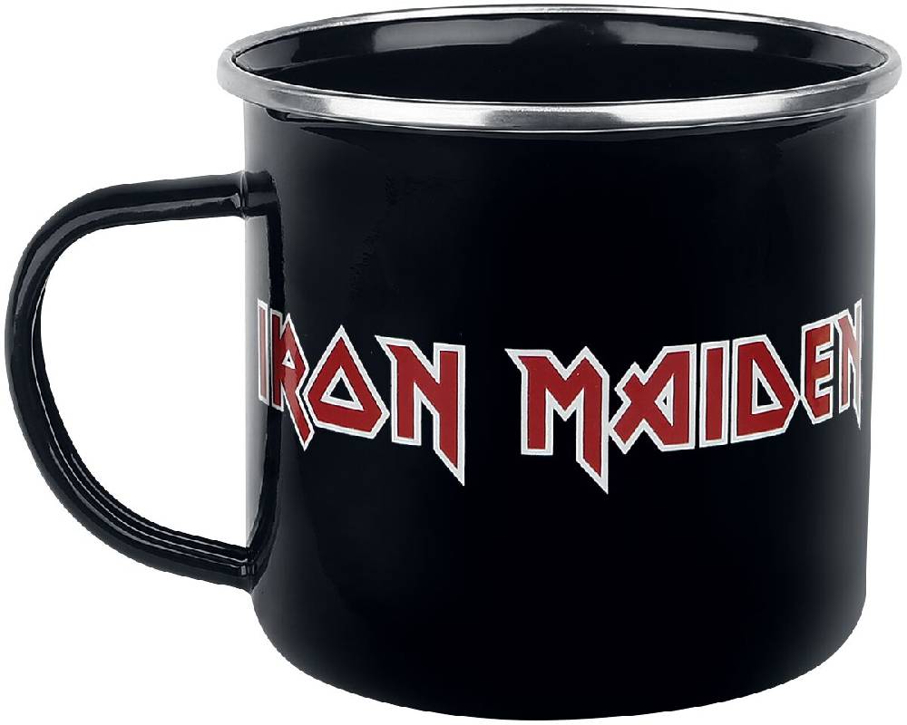 EMP "Logo - Emaille Becher" Tasse schwarz von Iron Maiden