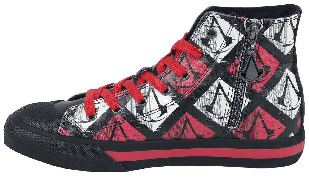 EMP "Logo" Sneaker High Schwarz/rot Von Assassin's Creed