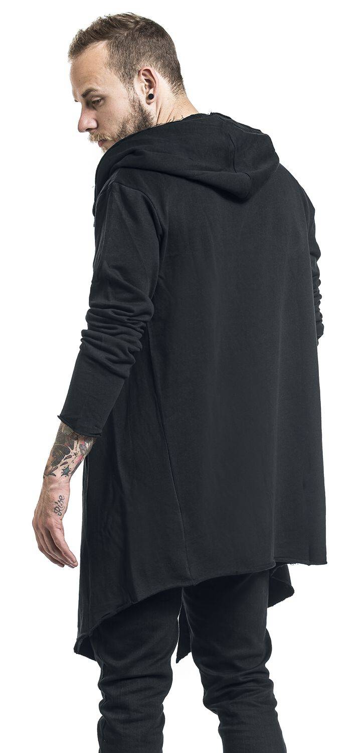 EMP "Long Hooded Open Edge Cardigan" Cardigan Schwarz Von Urban Classics