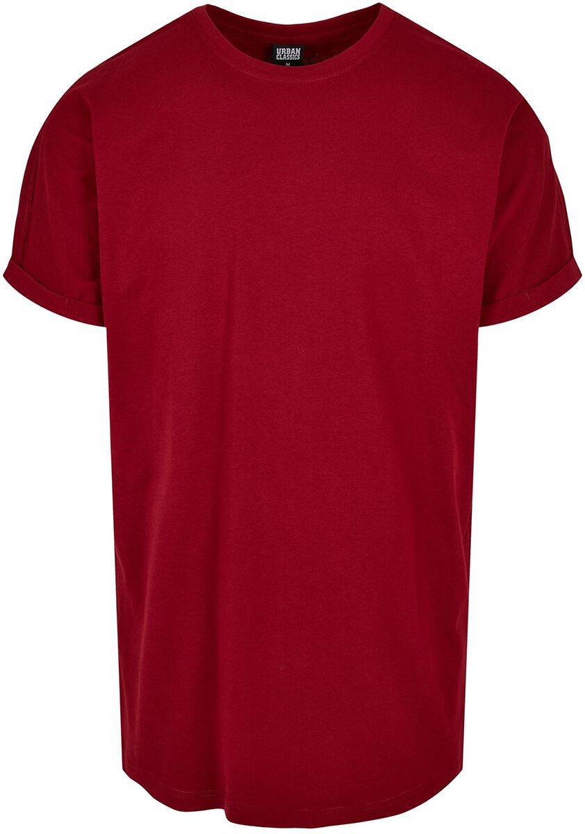 EMP "Long Shaped Turnup Tee" T-Shirt rot von Urban Classics