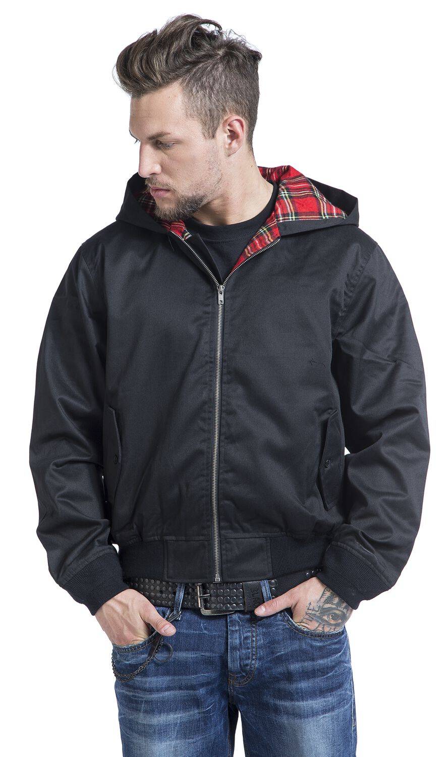 EMP "Lord Canterbury Hooded" Bomberjacke Schwarz Von Brandit