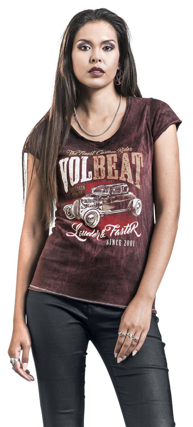 EMP "Louder And Faster" T-Shirt Dunkelrot Von Volbeat