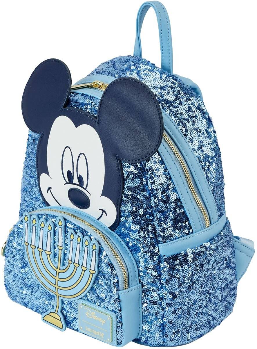 EMP "Loungefly - Happy Hanukkah Menorah (Glow In The Dark)" Mini-Rucksack Multicolor Von Micky Maus