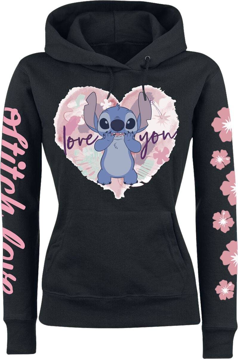 EMP "Love You" Kapuzenpullover schwarz von Lilo & Stitch