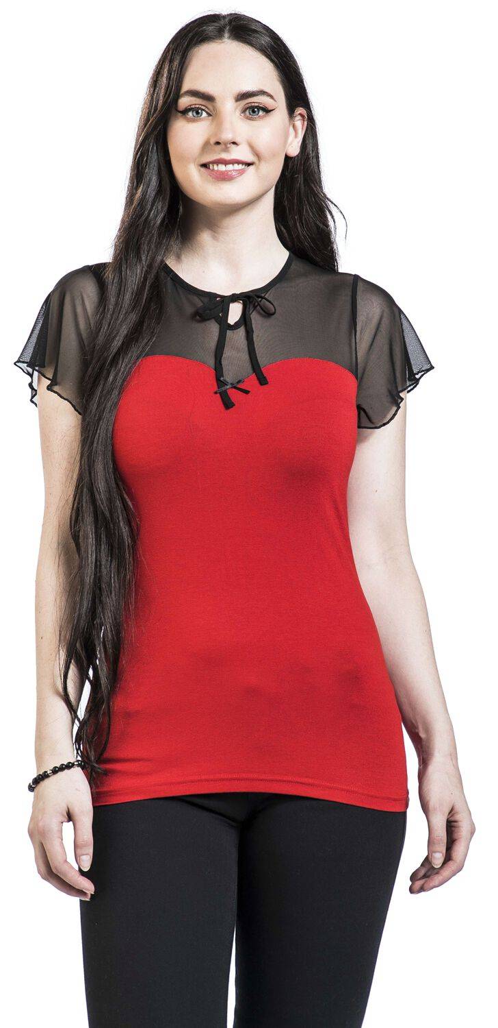 EMP "Lovely Chic Shirt" T-Shirt Rot/schwarz Von Pussy Deluxe