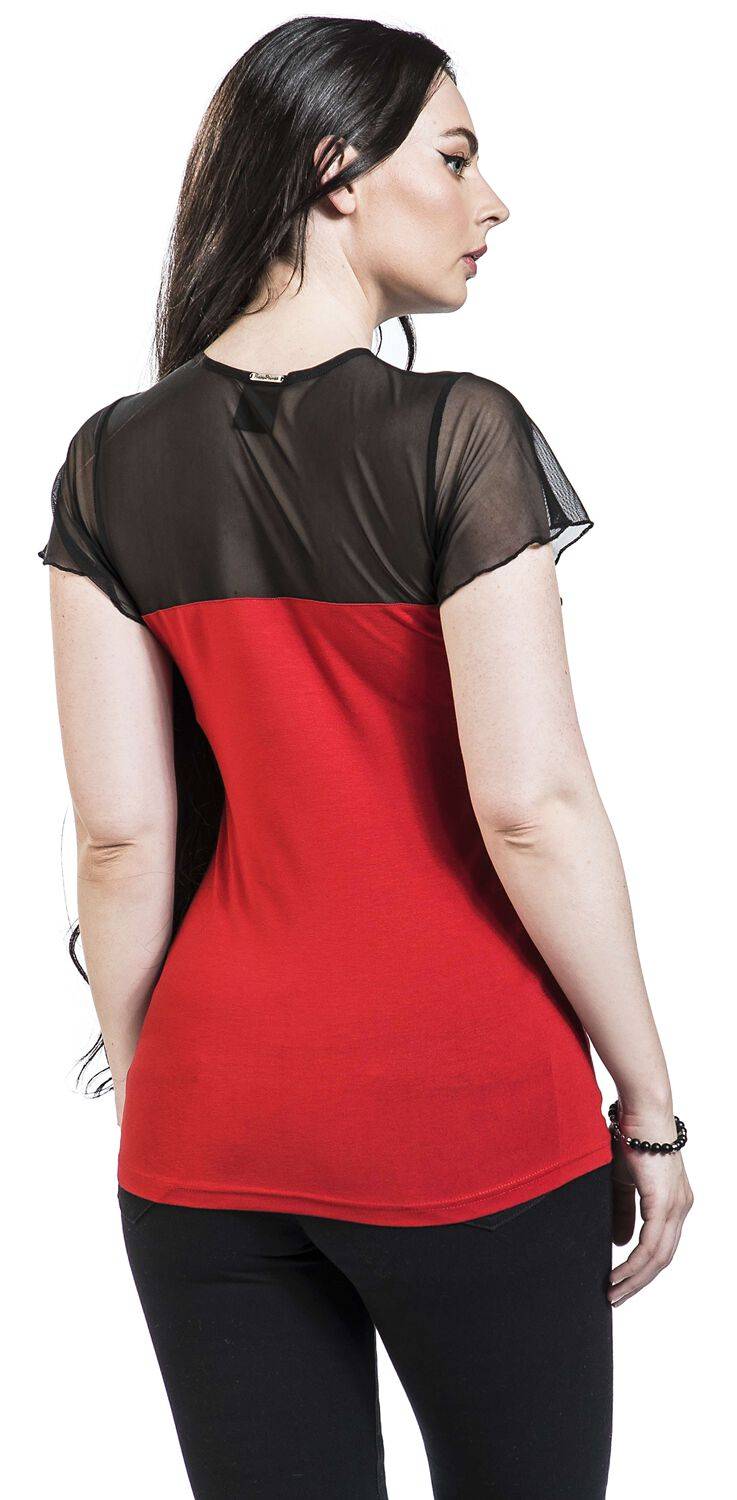 EMP "Lovely Chic Shirt" T-Shirt Rot/schwarz Von Pussy Deluxe
