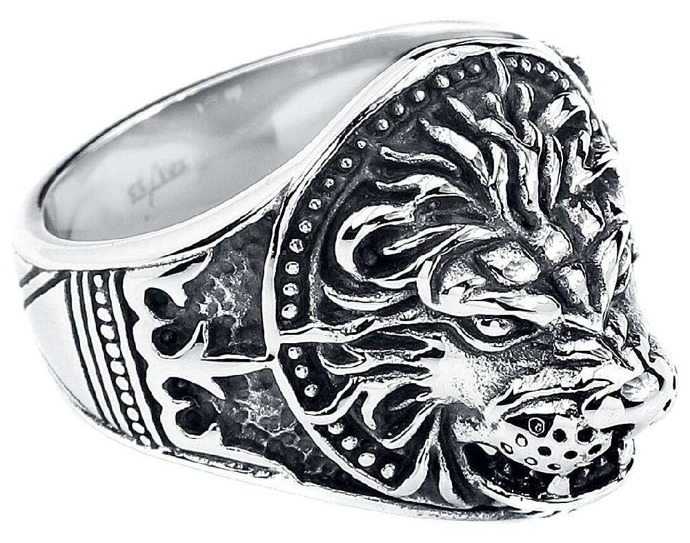 EMP "Löwe" Ring Silberfarben Von EtNox Hard And Heavy