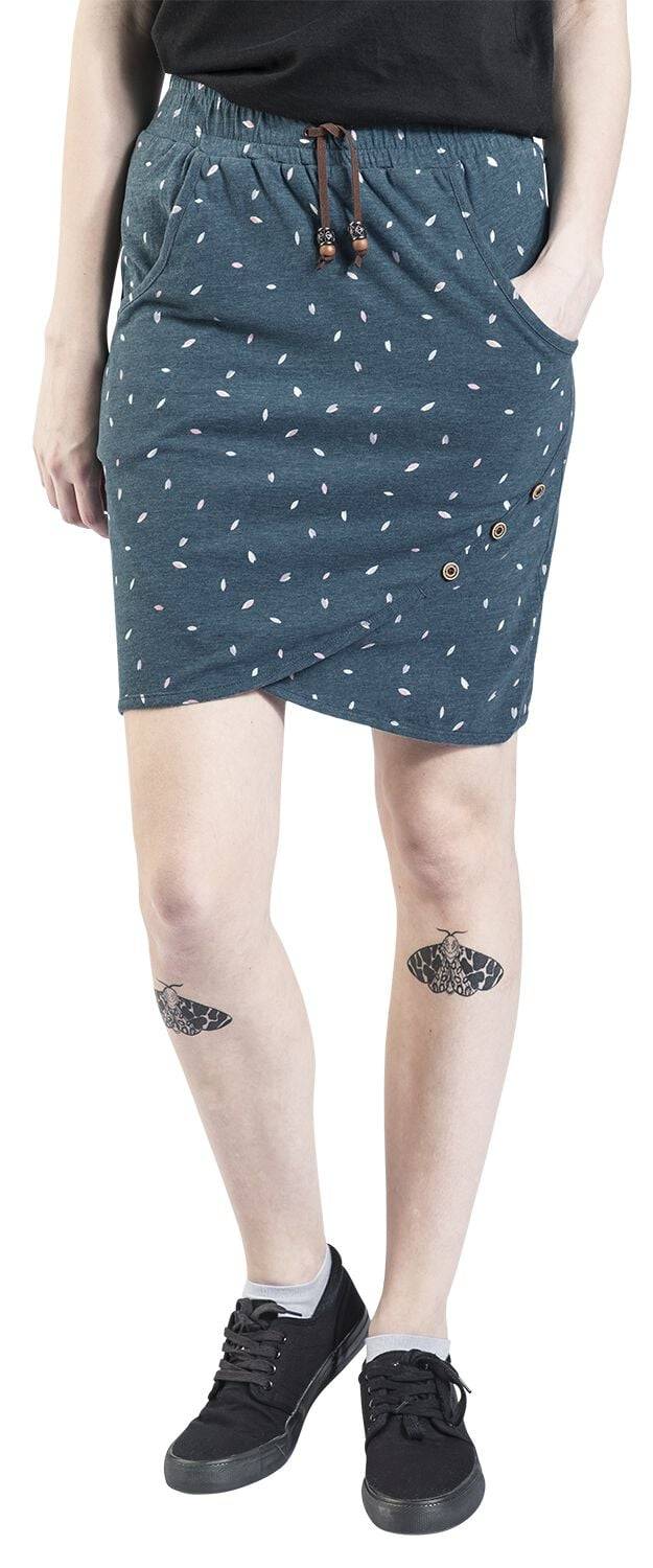 EMP "LucyAK B Short Skirt" Kurzer Rock Blau Von Alife And Kickin
