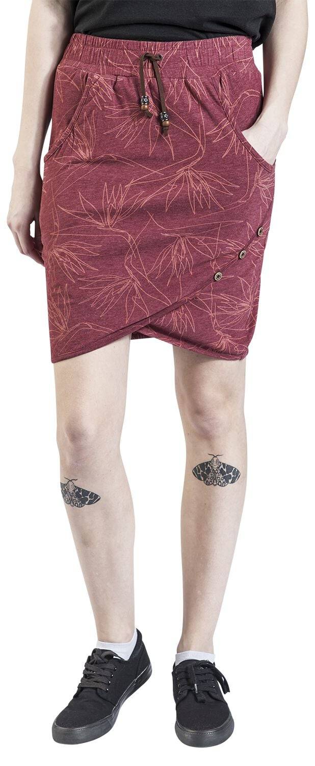 EMP "LucyAK B Short Skirt" Kurzer Rock Rot Von Alife And Kickin