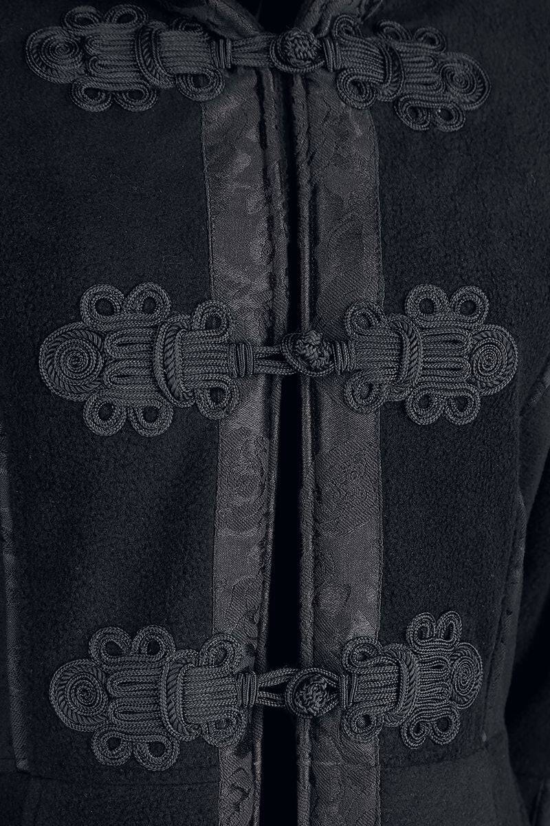 EMP "Luella Coat" Mantel Schwarz Von Poizen Industries