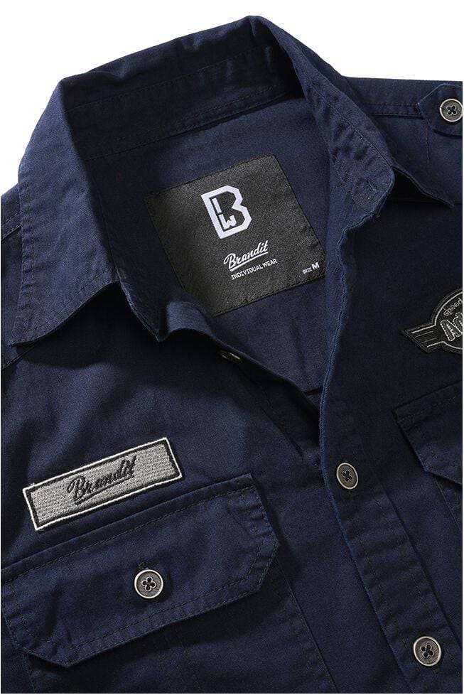 EMP "Luis Shirt Longsleeve" Langarmhemd Navy Von Brandit