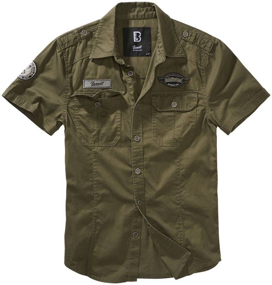 EMP "Luis Vintageshirt Shortsleeve" Kurzarmhemd oliv von Brandit