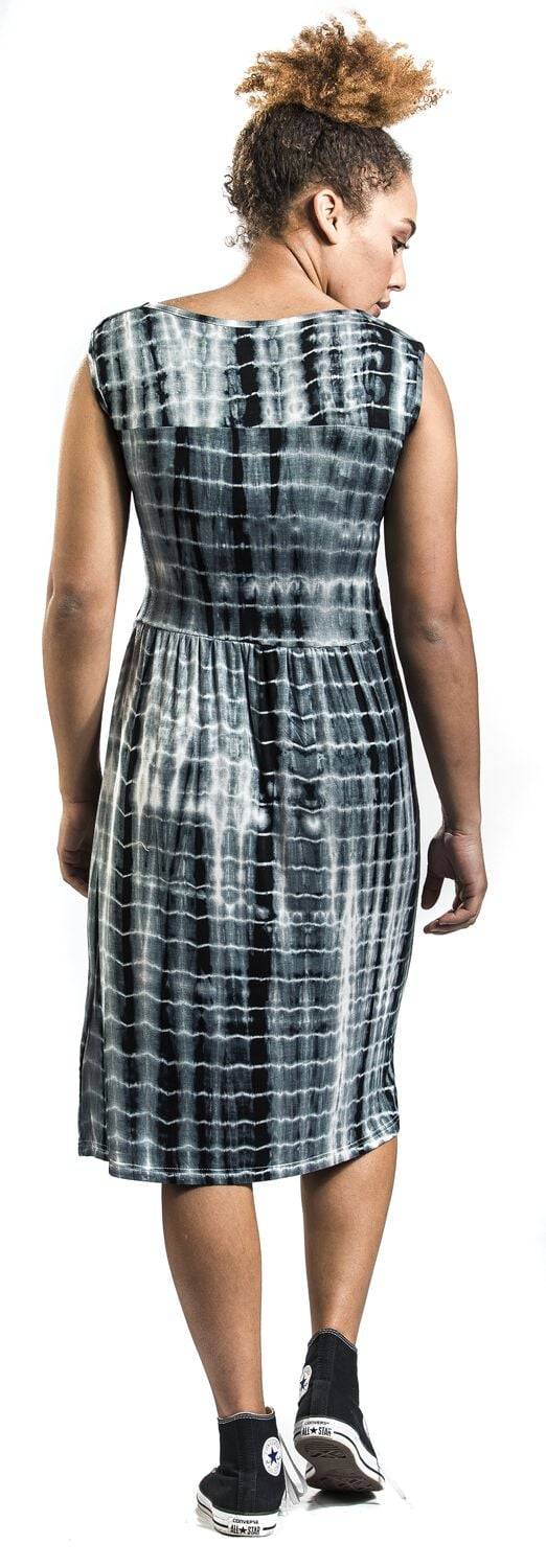 EMP "Luna Dress" Mittellanges Kleid Blau/weiß Von Innocent