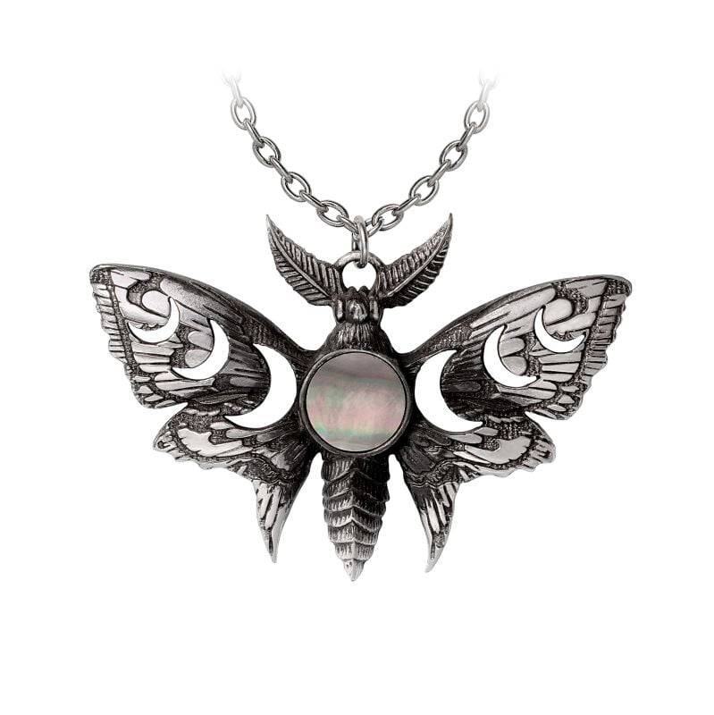 EMP "Lunar Moth" Halskette schwarz/silberfarben von Alchemy Gothic