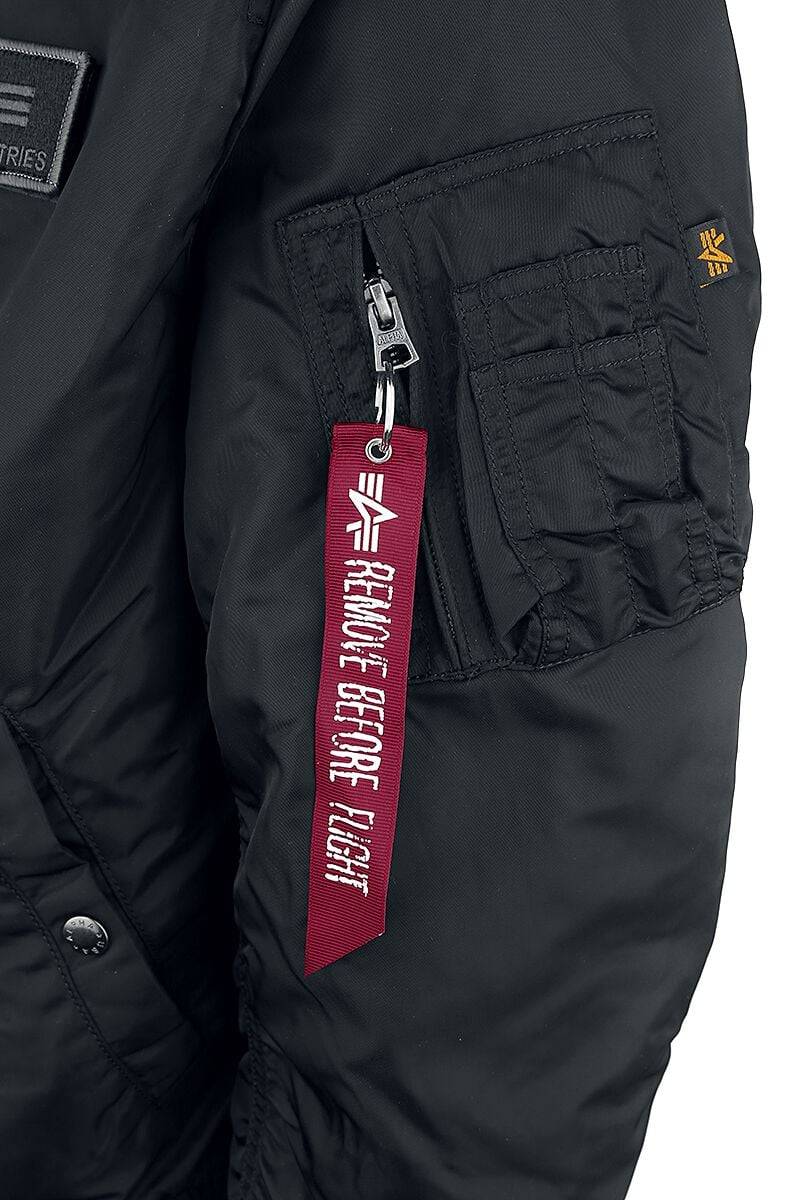 EMP "MA-1-D-Tec" Bomberjacke Schwarz Von Alpha Industries