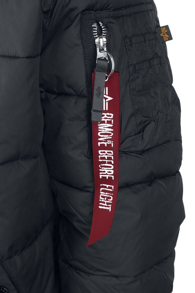 EMP "MA-1 ZH Back Print Puffer FD" Winterjacke Schwarz Von Alpha Industries