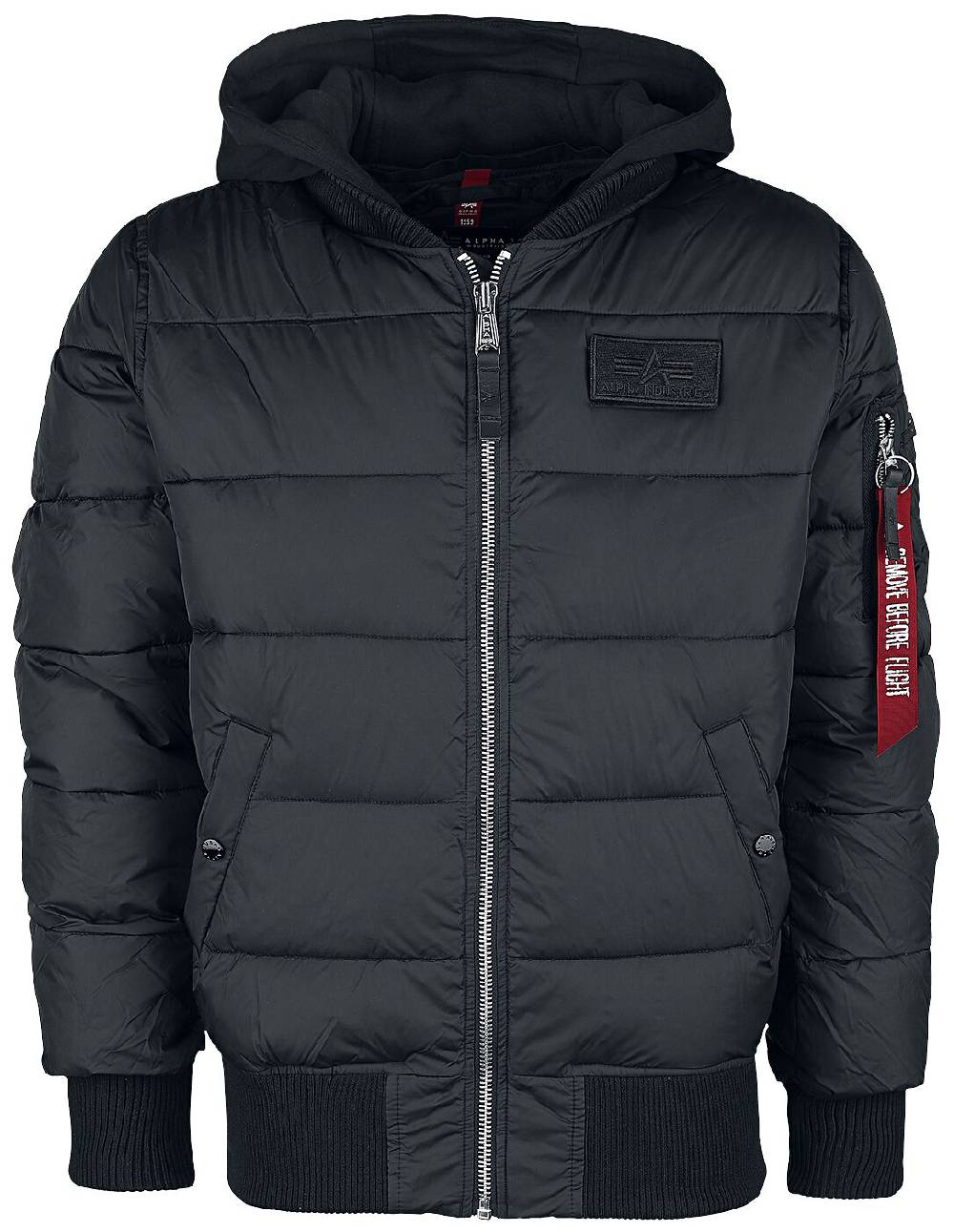 EMP "MA-1 ZH Back Print Puffer FD" Winterjacke schwarz von Alpha Industries