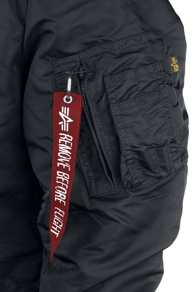 EMP "MA-1 ZH Back Print" Winterjacke Schwarz/weiß Von Alpha Industries