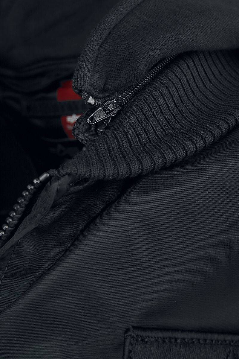 EMP "MA-1 ZH Back Print" Winterjacke Schwarz/weiß Von Alpha Industries