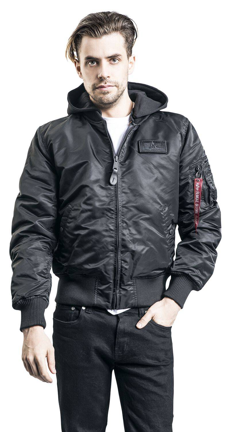 EMP "MA-1 ZH Back Print" Winterjacke Schwarz/weiß Von Alpha Industries