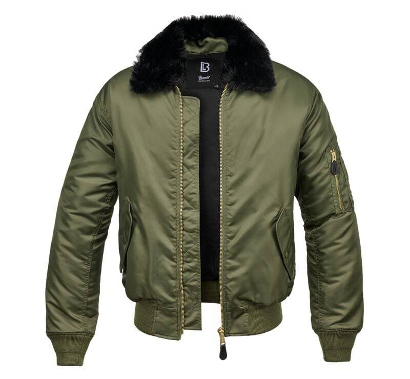 EMP "MA2 Jacket Fur Collar" Übergangsjacke oliv von Brandit