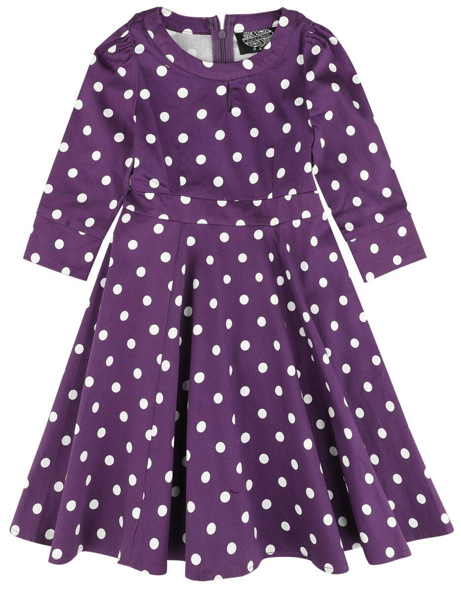 EMP "Madalyn Polka Dot Swing Dress" Kleid lila von H&R London