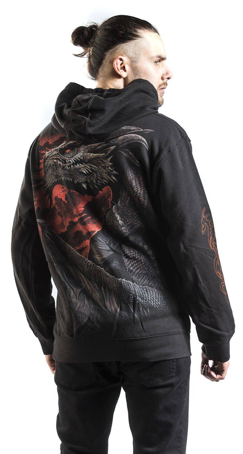 EMP "Majestic Draco" Kapuzenpullover Schwarz Von Spiral
