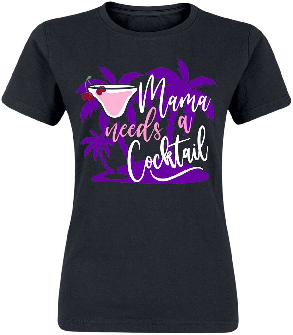 EMP "Mama Needs A Cocktail" T-Shirt schwarz von Alkohol & Party