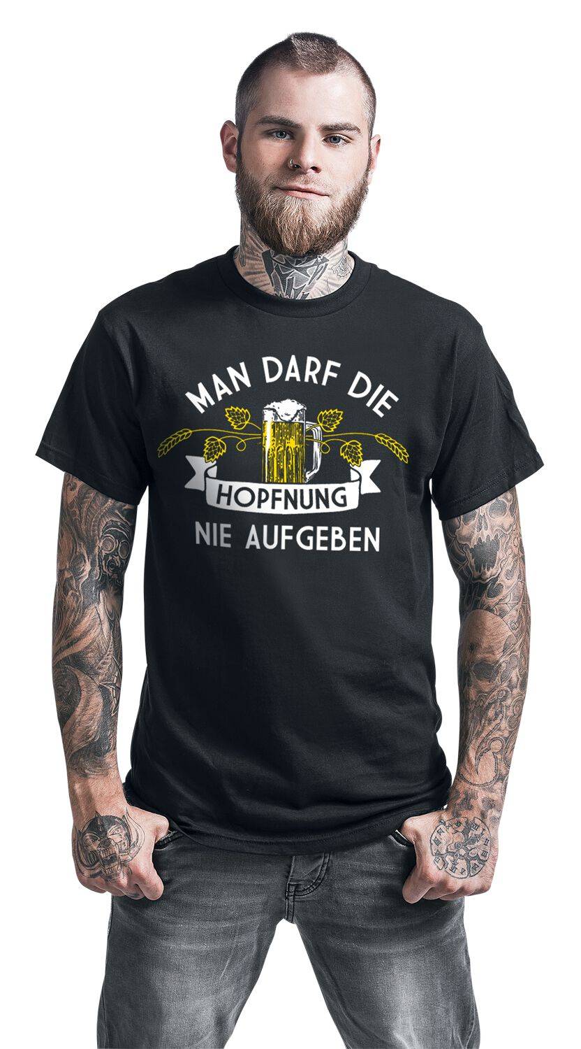 EMP "Man Darf Die Hopfnung Nie Aufgeben" T-Shirt Schwarz Von Alkohol & Party