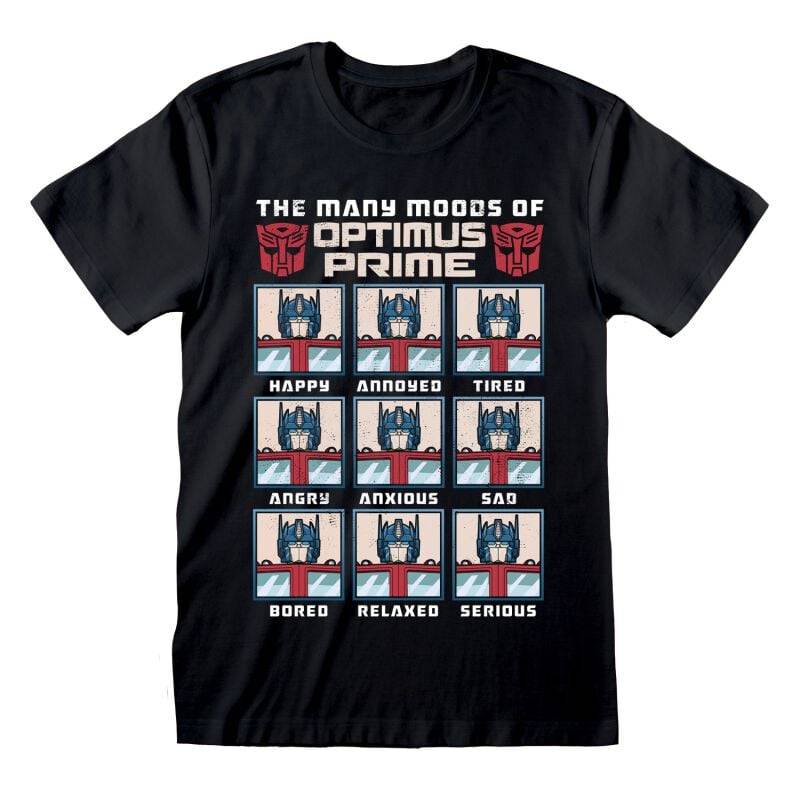 EMP "Many Moods Of Optimus Prime" T-Shirt schwarz von Transformers