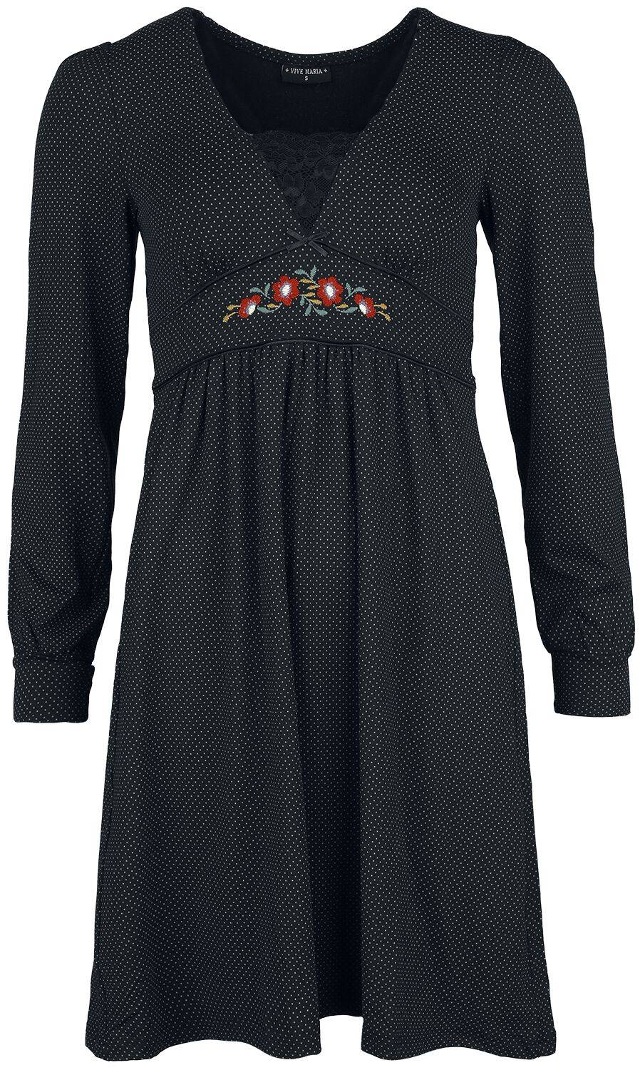 EMP "Meadow Love Dress" Kurzes Kleid schwarz von Vive Maria