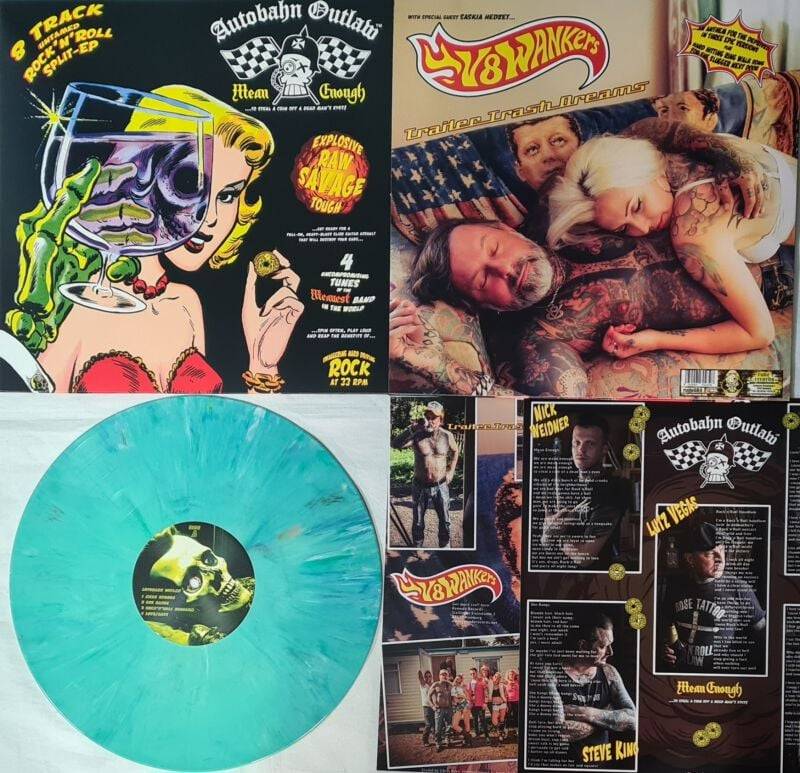 EMP "Mean enough / Trailer Thrash Dreams" LP von Autobahn Outlaw / V8 Wankers