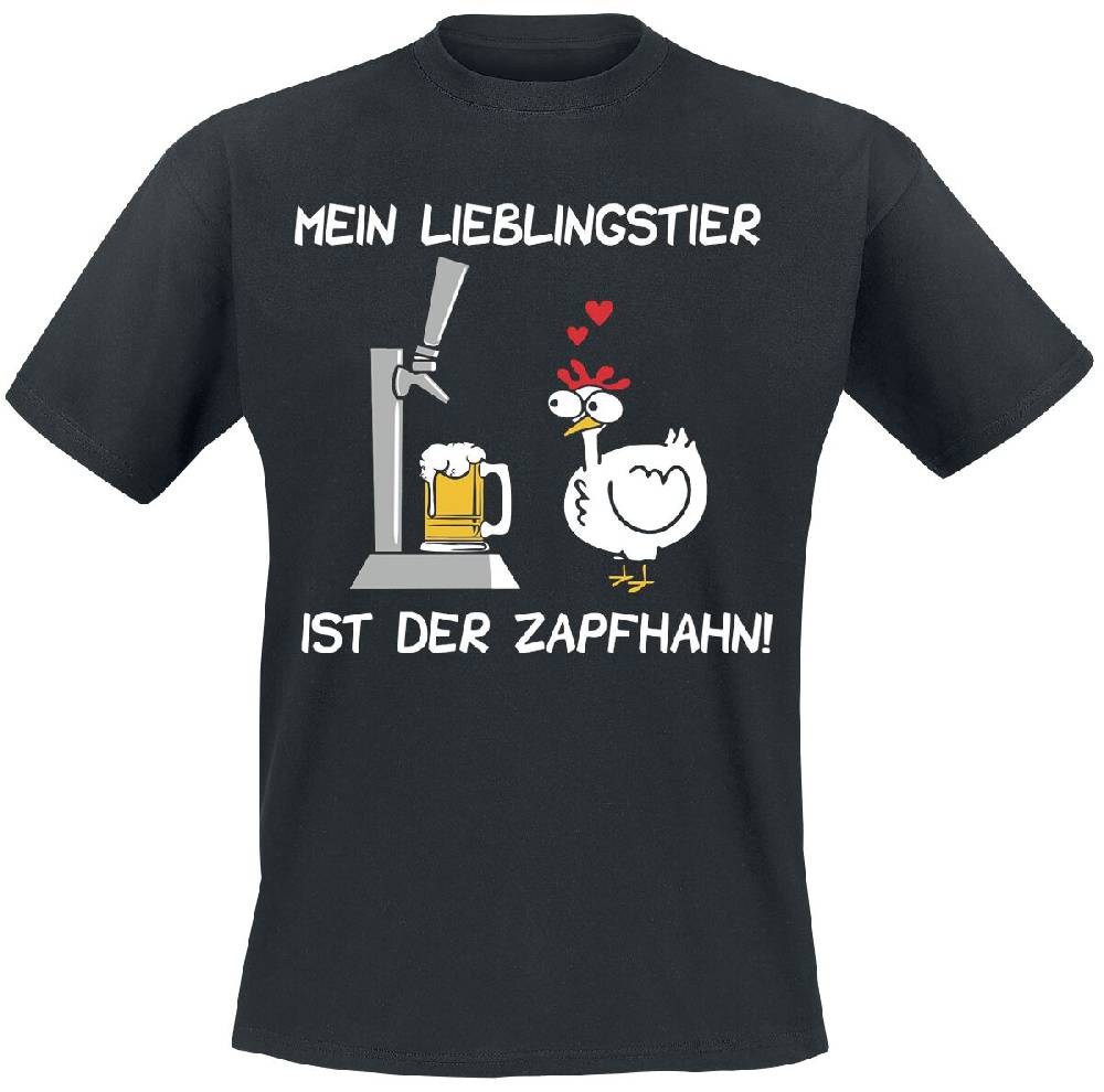 EMP "Mein Lieblingstier ist der Zapfhahn" T-Shirt schwarz von Alkohol & Party