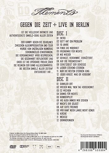 EMP "Memento - Gegen Die Zeit + Live In Berlin" DVD Von Böhse Onkelz