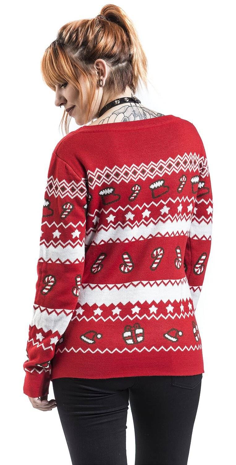EMP "Meowy Christmas" Weihnachtspullover Multicolor Von Pusheen