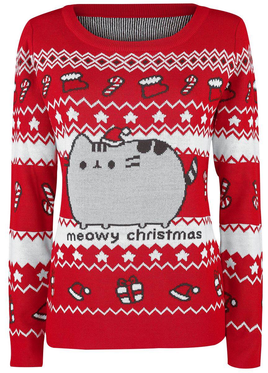 EMP "Meowy Christmas" Weihnachtspullover multicolor von Pusheen