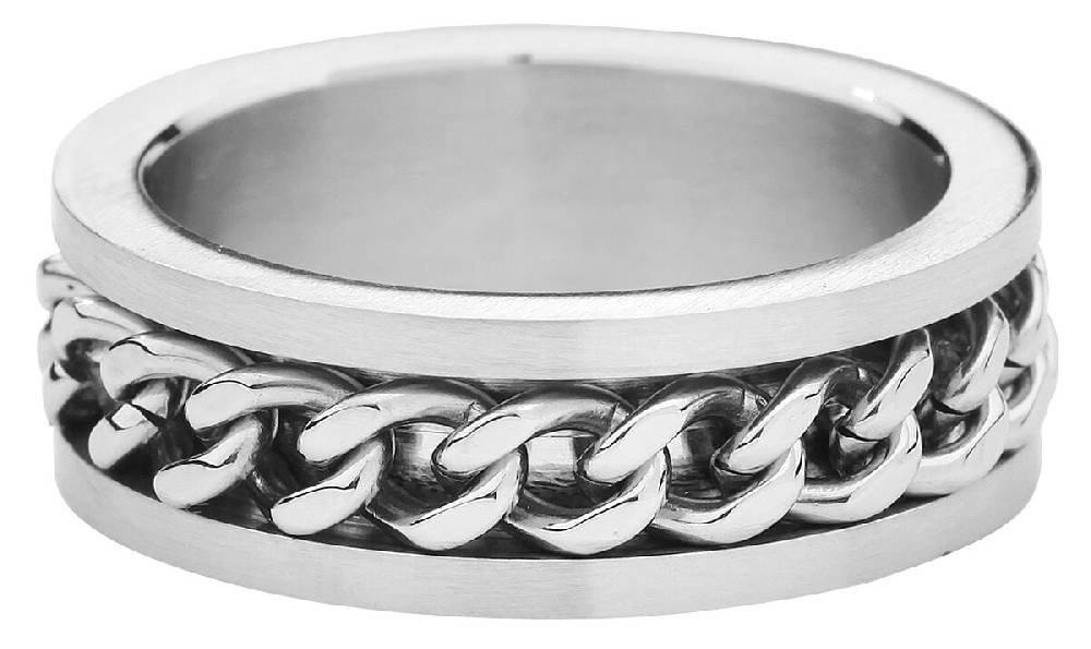 EMP "Mesh Steel" Ring silberfarben von etNox hard and heavy