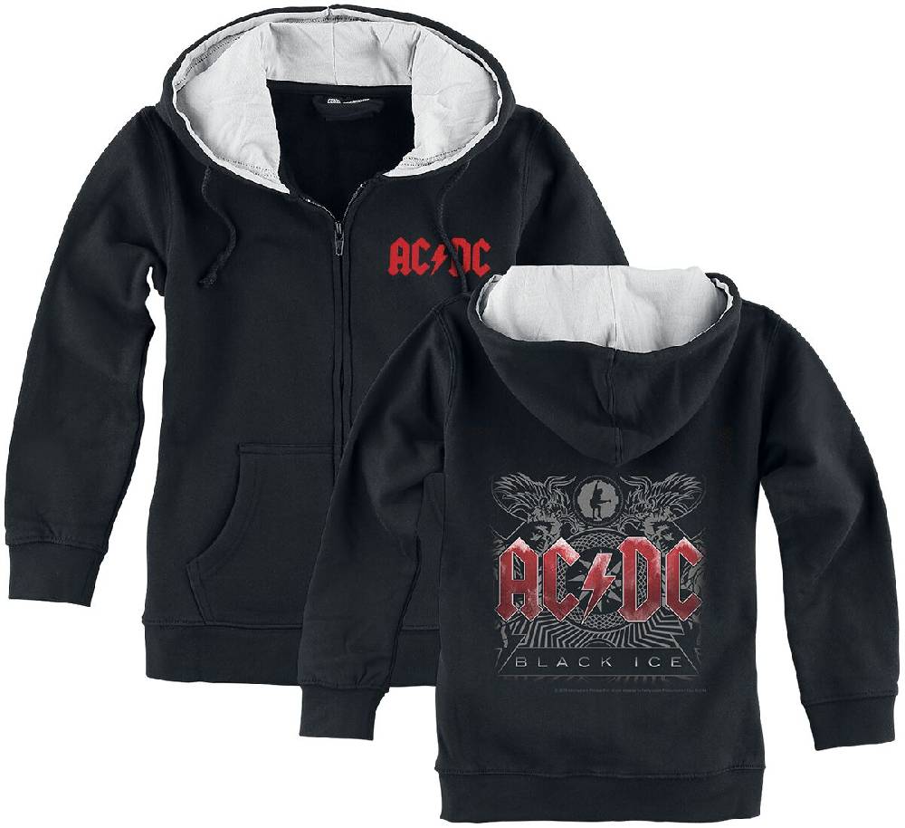 EMP "Metal-Kids - Black Ice" Kinder-Kapuzenjacke schwarz von AC/DC