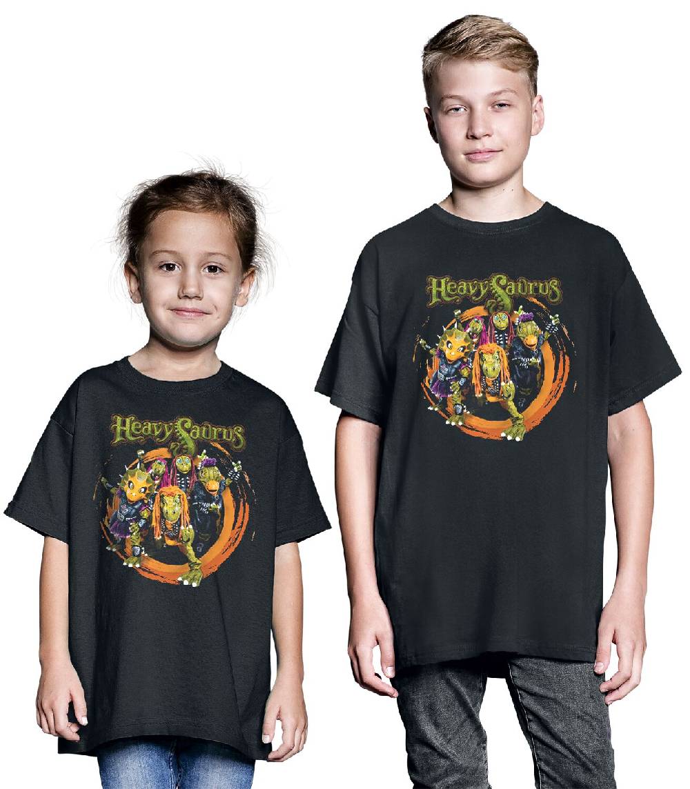EMP "Metal-Kids - Rock 'n Rarr" T-Shirt Schwarz Von Heavysaurus