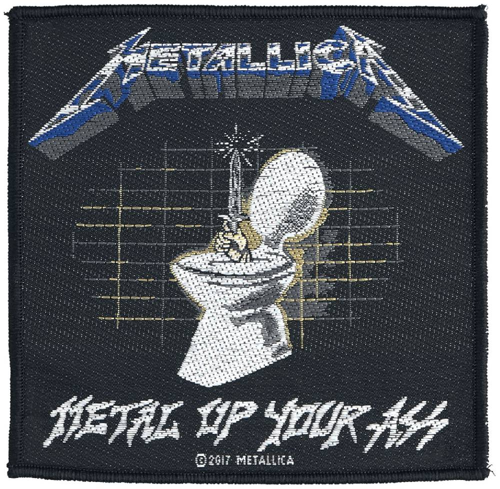 EMP "Metal Up Your Ass" Patch schwarz/weiß/blau von Metallica