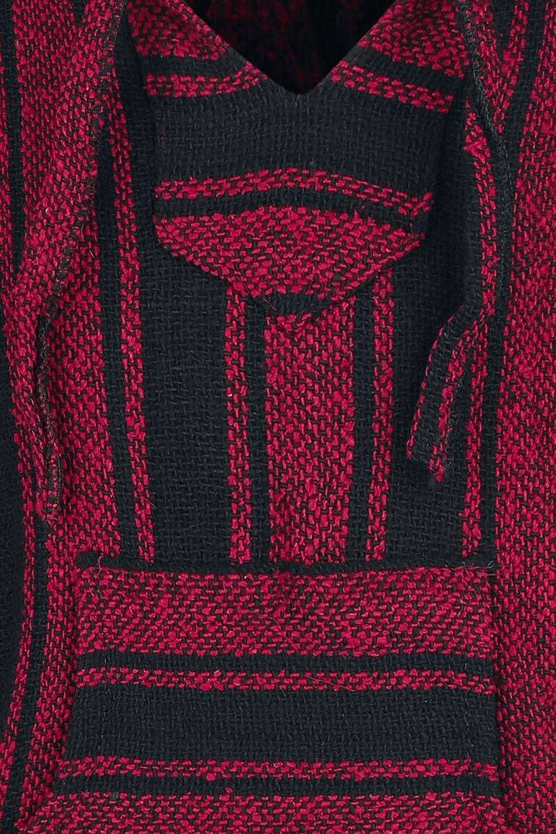 EMP "Mexican Hood" Kapuzenpullover Schwarz/rot Von Peyote