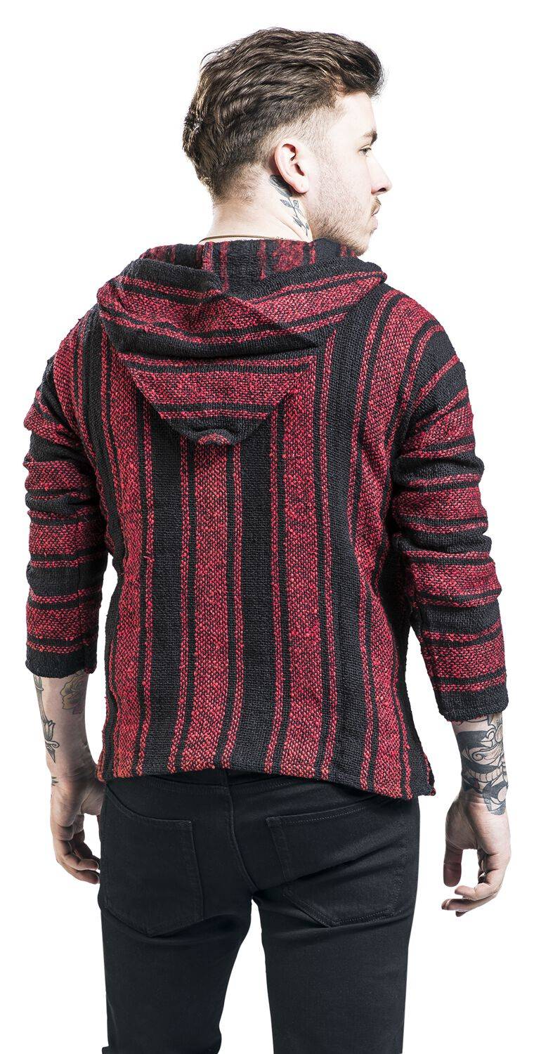 EMP "Mexican Hood" Kapuzenpullover Schwarz/rot Von Peyote