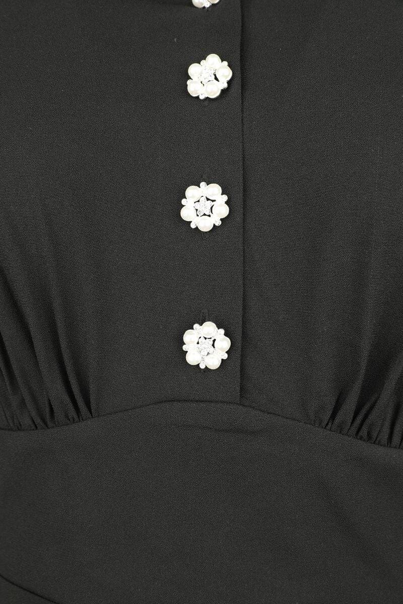 EMP "Mia Midi Dress" Mittellanges Kleid Schwarz Von Hell Bunny