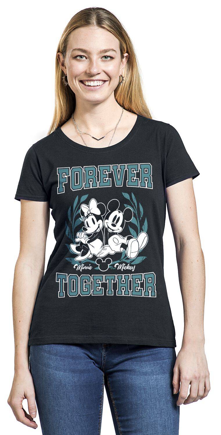 EMP "Mickey And Minnie Mouse - Forever Together" T-Shirt Schwarz Von Micky Maus